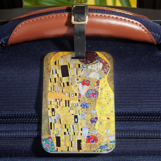 De kus (oorspronkelijke Der Kuss) van Gustav Klimt Bagagelabel (Voorkant Insitu 2)