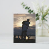 De kus op Sunset Briefkaart (Staand voorkant)