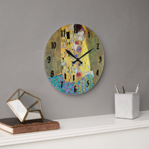 De Kus (origineel Der Kuss) van Gustav Klimt Grote Klok