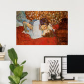De kus - Poster van Henri de Toulouse-Lautrec (Thuiskantoor)