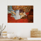 De kus - Poster van Henri de Toulouse-Lautrec (Keuken)