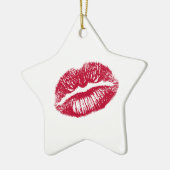 De Kus, Rode Lippen Keramisch Ornament (Links)
