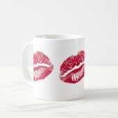 De Kus, Rode Lippen Koffiemok (Voorkant links)