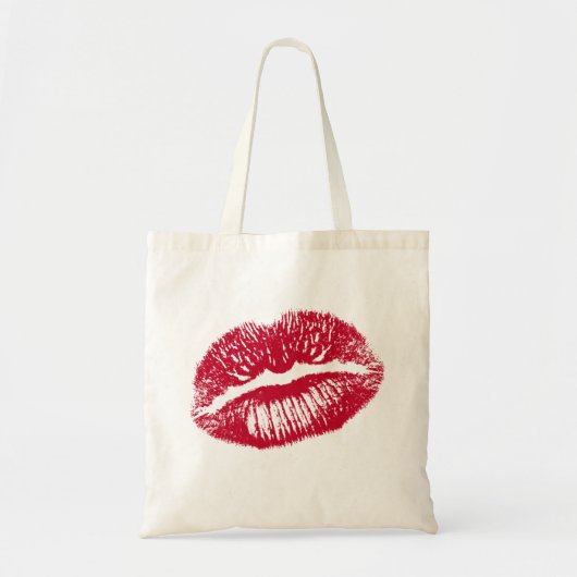 De Kus, Rode Lippen Tote Bag (Voorkant)