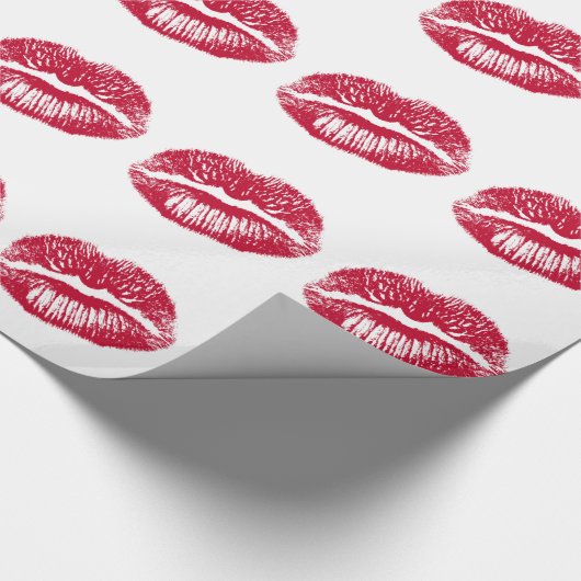 De kus, rode lips cadeaupapier (Hoek)