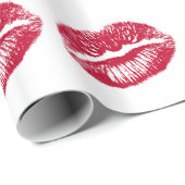 De kus, rode lips cadeaupapier (Rol Hoek)