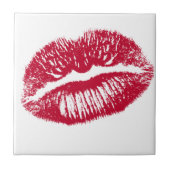 De kus, rode lips tegeltje (Voorkant)