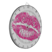 De Kus, Roze Lippen Dartbord (Voorkant Links)