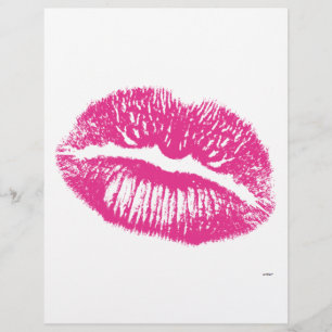 De kus, roze lips