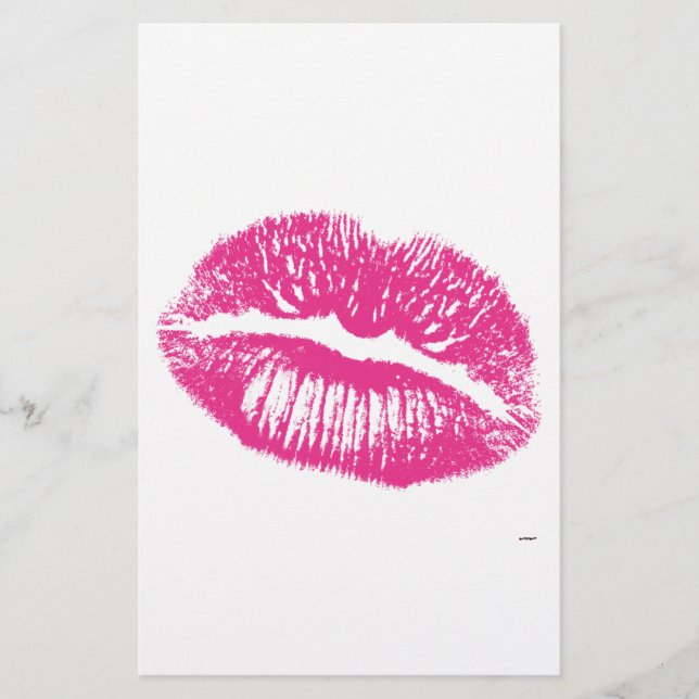 De kus, roze lips (Voorkant)