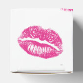 De kus, roze lips bedankdoosjes (Bovenkant)