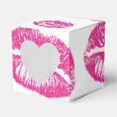 De kus, roze lips bedankdoosjes (Voorkant Zijde)