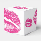 De kus, roze lips bedankdoosjes (Achterkant)