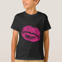 De kus, roze lips
