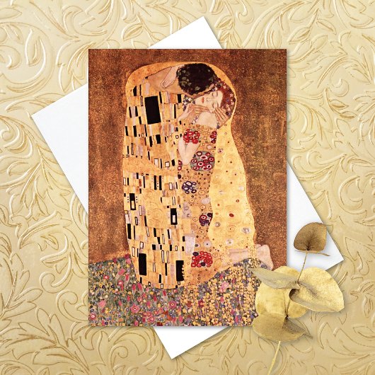 De Kus Schilderij Gustav Klimt Kaart