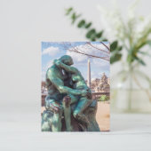 De Kus van Auguste Rodin in de Tuilerieën, Parijs Briefkaart (Staand voorkant)