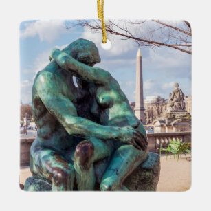 De kus van Auguste Rodin op de Tuileries in Parijs Keramisch Ornament