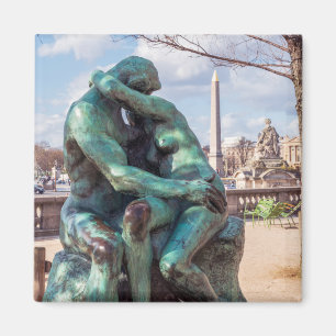 De kus van Auguste Rodin op de Tuileries in Parijs Magneet