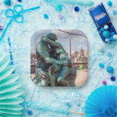 De kus van Auguste Rodin op de Tuileries in Parijs Papieren Bordje (Feest)