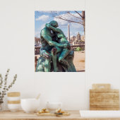 De kus van Auguste Rodin op de Tuileries in Parijs Poster (Keuken)