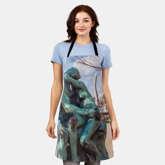 De kus van Auguste Rodin op de Tuileries in Parijs Schort (Gedragen)