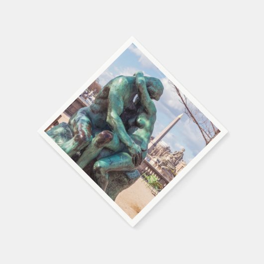 De kus van Auguste Rodin op de Tuileries in Parijs Servet (Hoek)