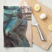 De kus van Auguste Rodin op de Tuileries in Parijs Theedoek (Quarter Fold)