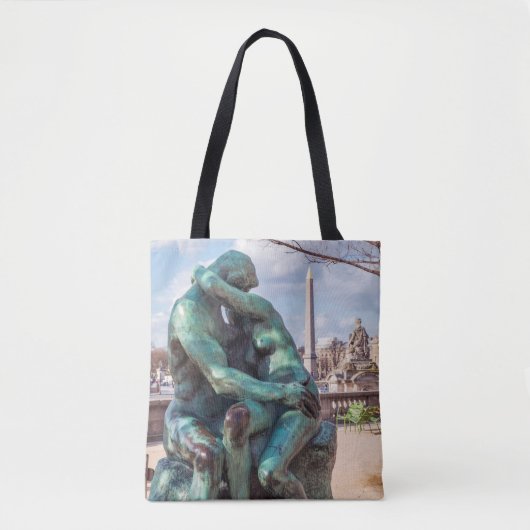 De kus van Auguste Rodin op de Tuileries in Parijs Tote Bag (Voorkant)