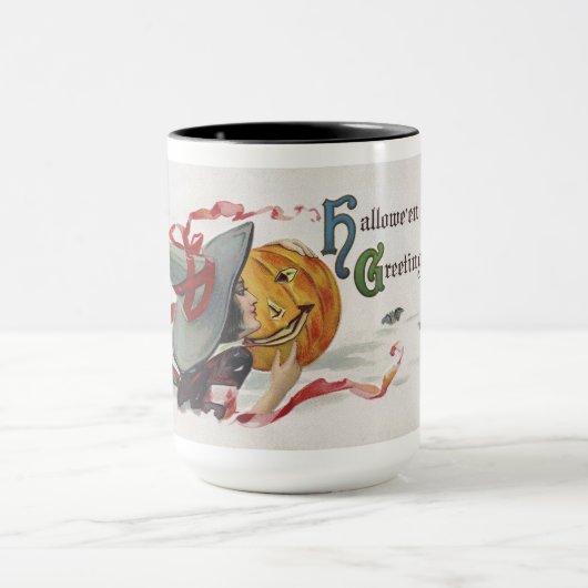 De kus van de heks: een Jack-o-lantaarn met Hallow Mok (Midden)