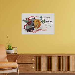 De kus van de heks: een Jack o Lantern met Hallowe Poster