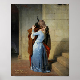 De kus van de schilderijen van Francesco Hayez Rom Poster