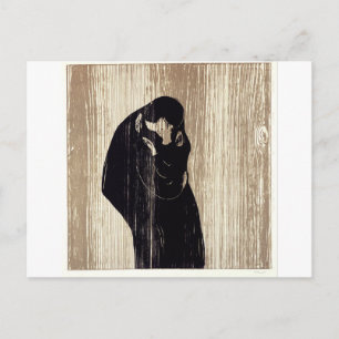 De kus van Edvard Munch lithografie, Briefkaart