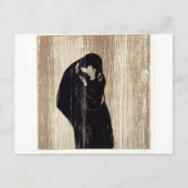 De kus van Edvard Munch lithografie, Briefkaart (Voorkant)