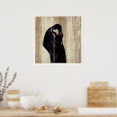 De kus van Edvard Munch lithografie, Poster (Keuken)