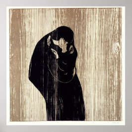 De kus van Edvard Munch lithografie, Poster