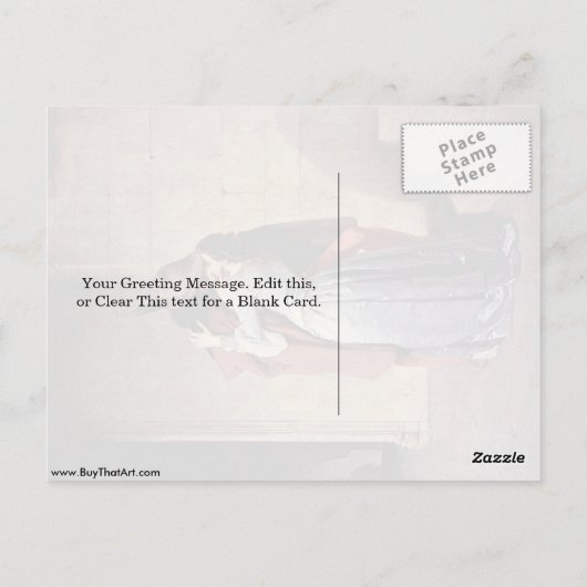 De kus van Francesco Hayez Briefkaart (Achterkant)