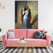 De kus (van Francesco Hayez) Canvas Afdruk (Insitu (Woonkamer))