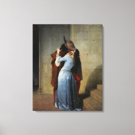 De kus (van Francesco Hayez) Canvas Afdruk