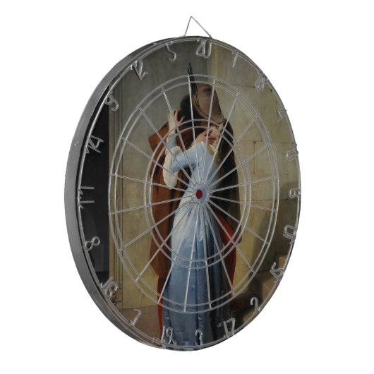 De kus (van Francesco Hayez) Dartbord (Voorkant Links)