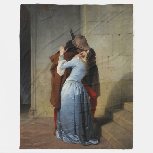 De kus (van Francesco Hayez) Fleece Deken (Voorkant)