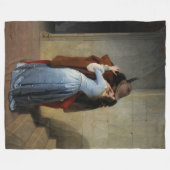 De kus (van Francesco Hayez) Fleece Deken (Voorkant (Horizontaal))