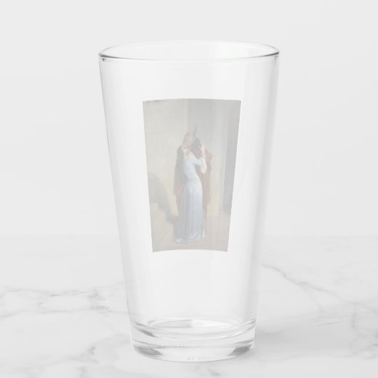 De kus (van Francesco Hayez) Glas (Achterkant)