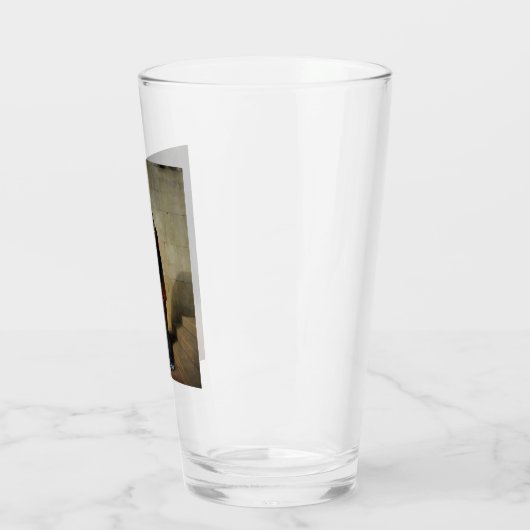 De kus (van Francesco Hayez) Glas (Links)