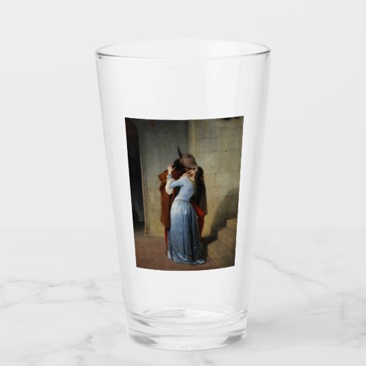 De kus (van Francesco Hayez) Glas (Voorkant)