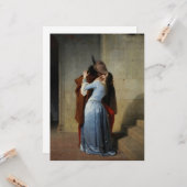 De kus (van Francesco Hayez) Kaart (Voorkant / Achterkant in situ)