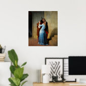 De kus van Francesco Hayez Poster (Thuiskantoor)
