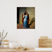 De kus van Francesco Hayez Poster (Keuken)