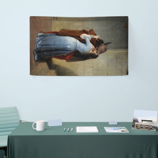 De kus (van Francesco Hayez) Spandoek (Beurs)