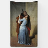 De kus (van Francesco Hayez) Spandoek (Verticaal)