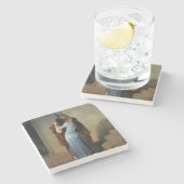 De kus (van Francesco Hayez) Stenen Onderzetter (Zijkant)